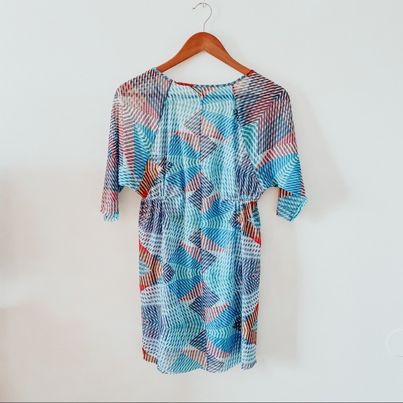 Anthropologie Sheer Geometric Tunic Top - Picture 4 of 6